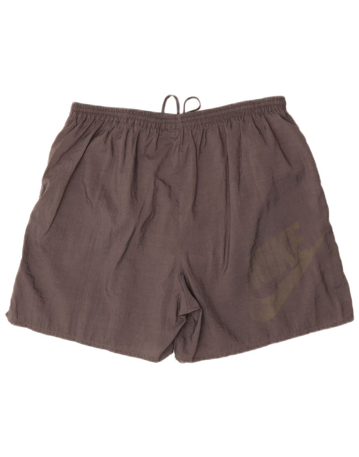 NIKE Short de sport graphique pour hommes, grand, en nylon gris
