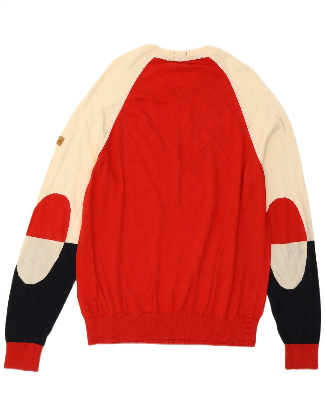 Armani Jeans Pull Col Bateau Homme Rouge Moyen Colourblock