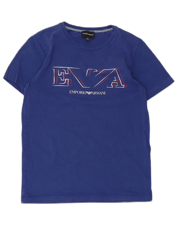 Emporio Armani T-shirt graphique pour garçon 15-16 ans Bleu