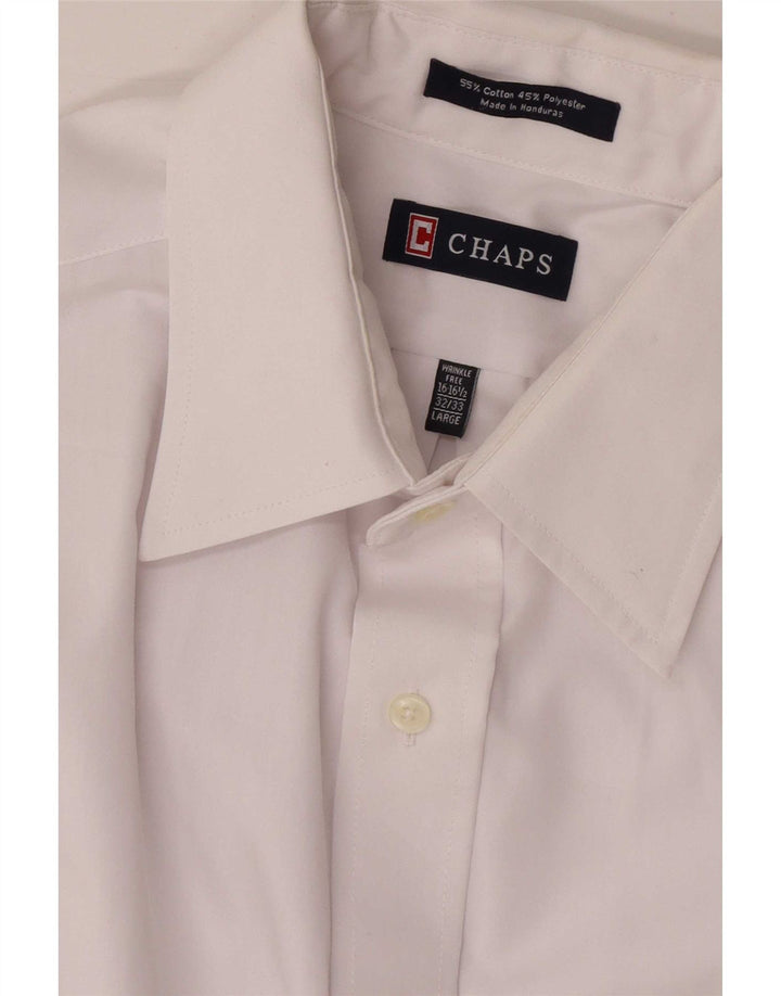Chaps Chemise Homme Taille 16 1/2 Grand Coton Blanc
