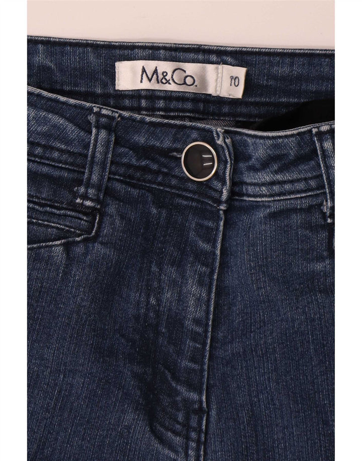 M&Co Jean bootcut pour femme UK 10 Small W28 L28 Bleu Viscose