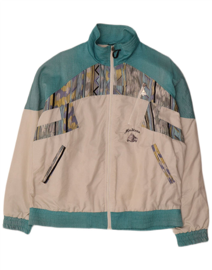 Madison Veste de survêtement pour femme EU 40 Medium Blanc Colourblock
