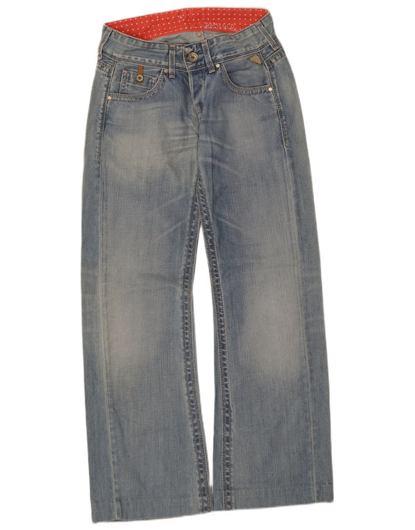 Replay Jean Bootcut Taille Basse Femme W25 L32 Bleu Coton