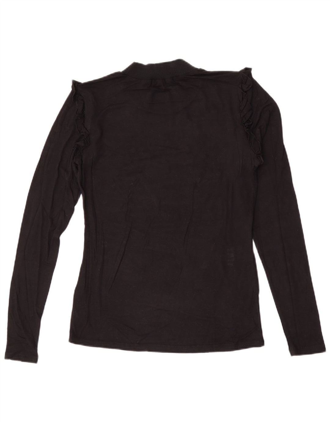 Guess Haut graphique à manches longues pour femme UK 10 Small Noir Viscose