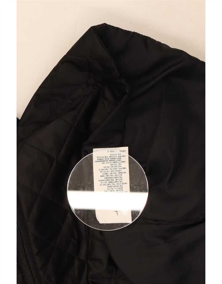 Benetton Gilet matelassé pour femme UK 16 Large Noir Polyamide