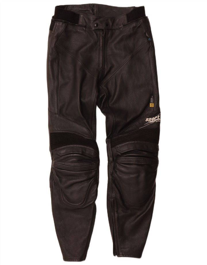 Pantalon en cuir POLO pour hommes Moto Racer IT 50 Large W30 L29 cuir noir