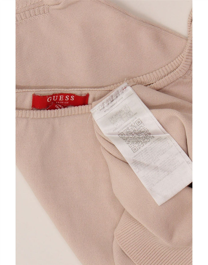 Guess Chemisier court pour femme UK 12 Viscose Rose Moyen