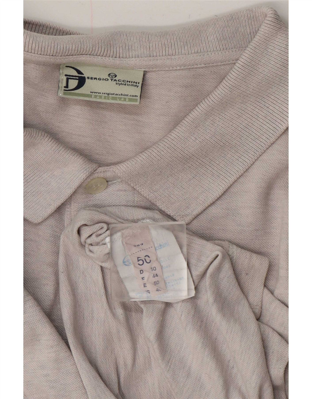 Sergio Tacchini Polo Homme IT 50 Gris Moyen Coton