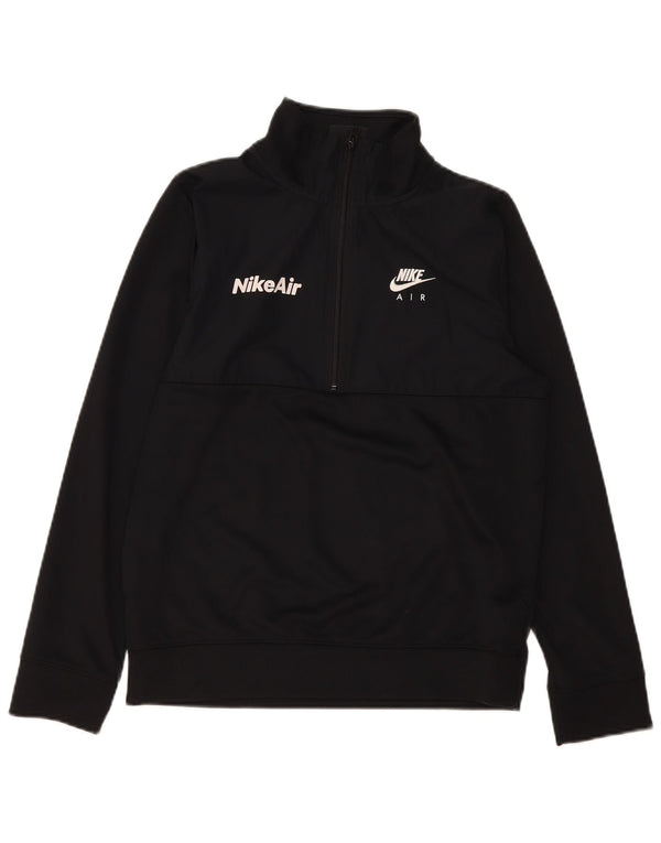 Nike Garçon Standard Zip Neck Sweatshirt Jumper 13-14 ans XL Noir