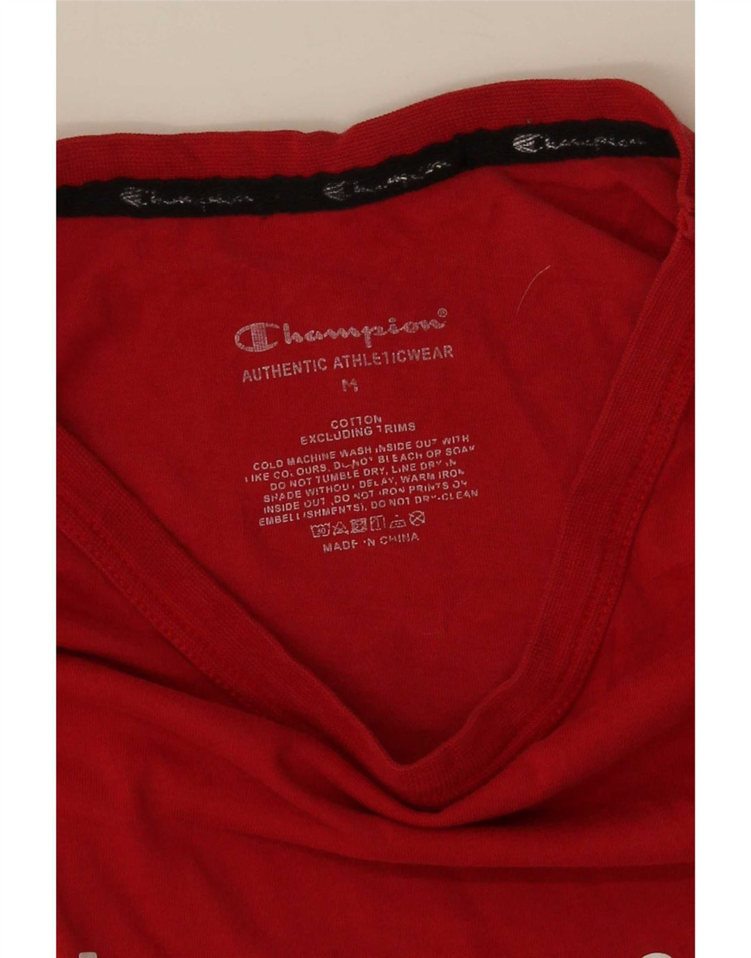 Champion T-Shirt Graphique Homme Rouge Moyen Coton