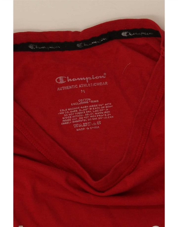 Champion T-Shirt Graphique Homme Rouge Moyen Coton