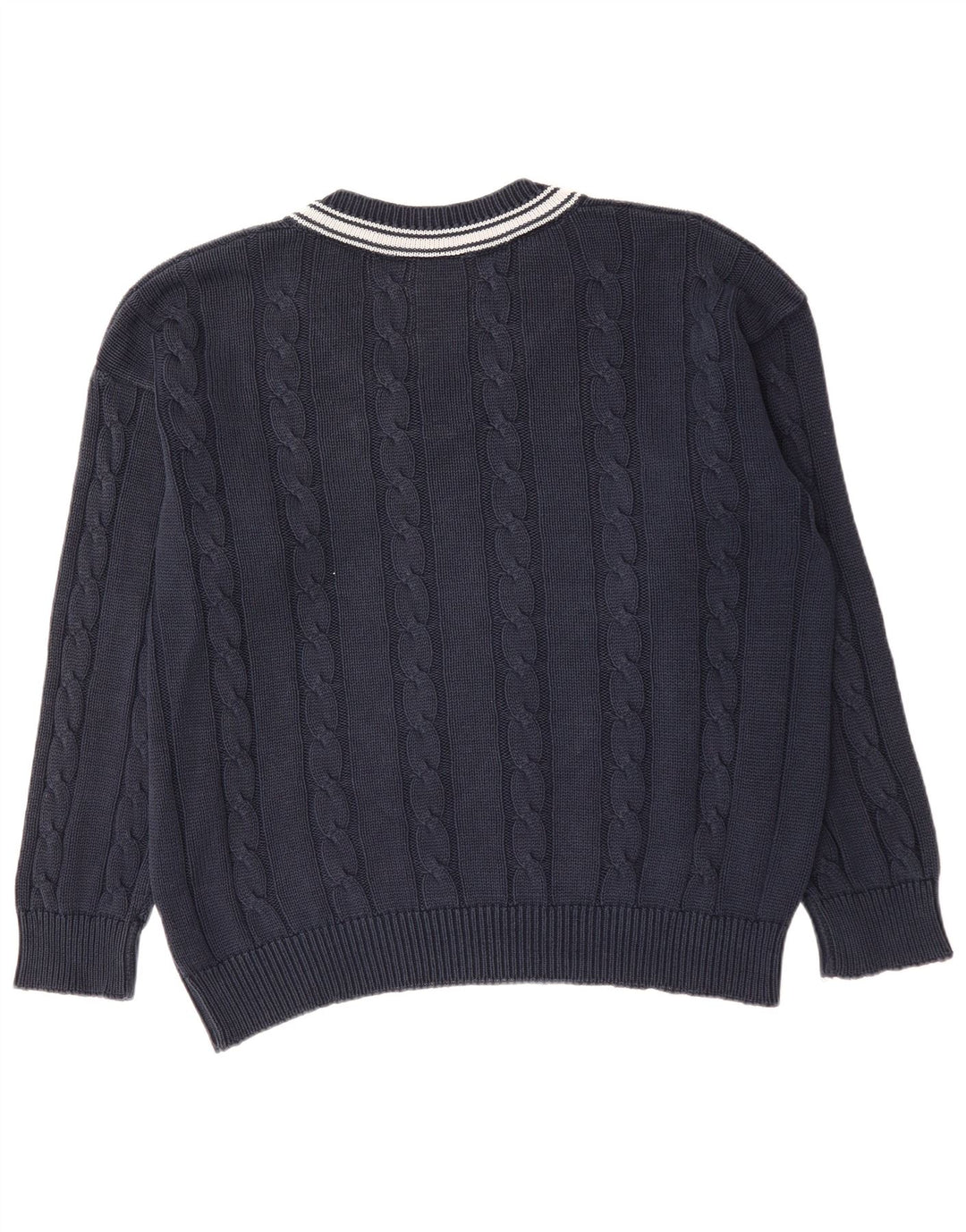 LACOSTE Homme Col V Pull Pull Taille 6 XL Bleu Marine Coton