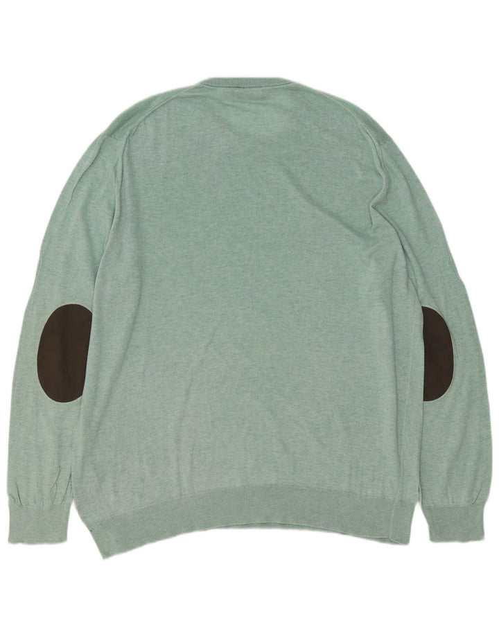 Hackett Pull à col rond pour homme 2XL en coton vert
