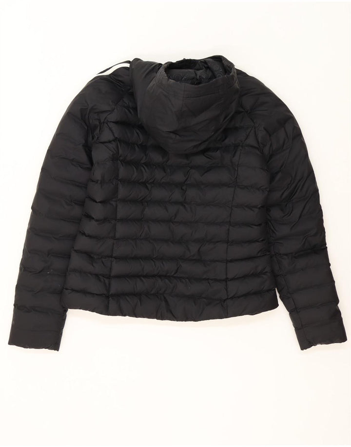 Adidas Veste matelassée à capuche pour femme UK 14 Medium Noir Polyester