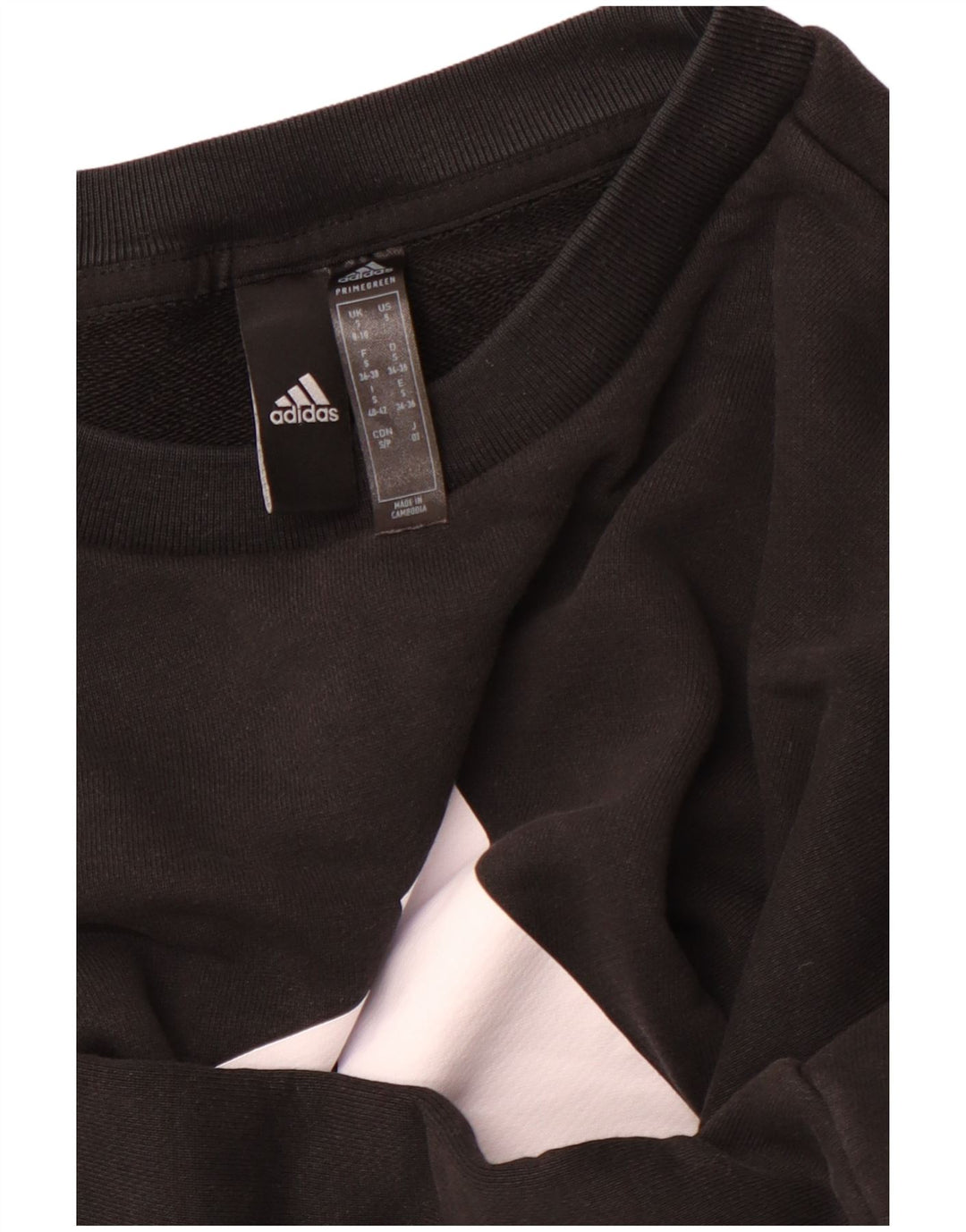 ADIDAS Pull-over surdimensionné Primegreen pour femme UK 8/10 Petit Noir