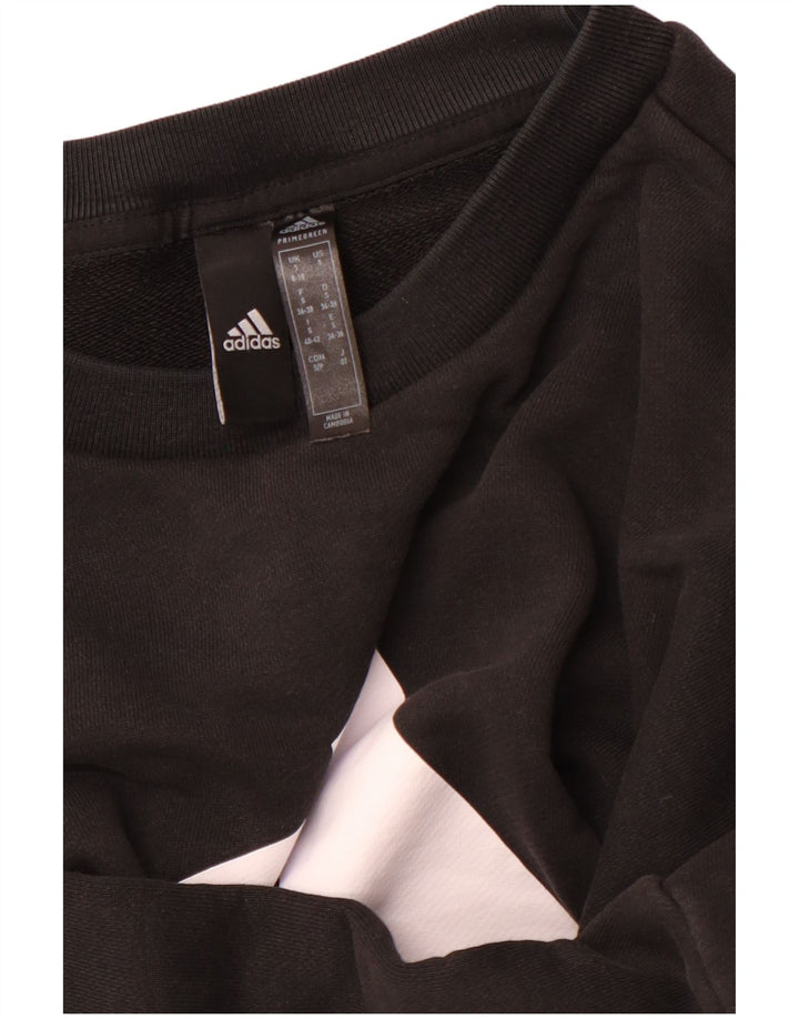 ADIDAS Pull-over surdimensionné Primegreen pour femme UK 8/10 Petit Noir