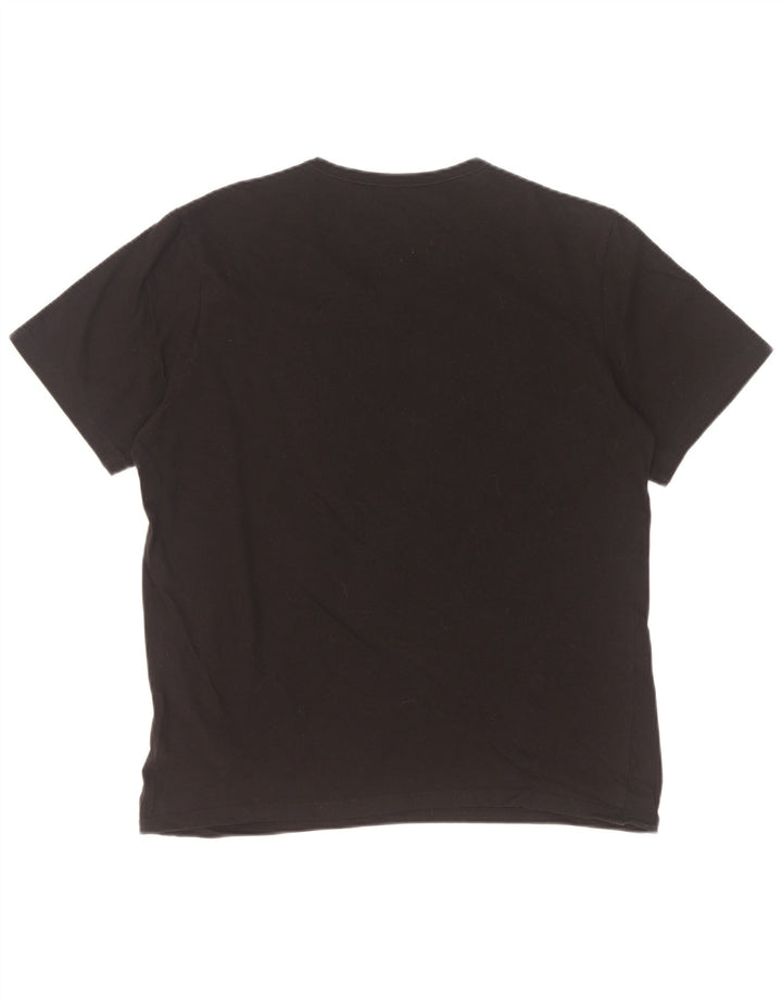 Hugo Boss Hommes T-Shirt Top Large Noir Coton