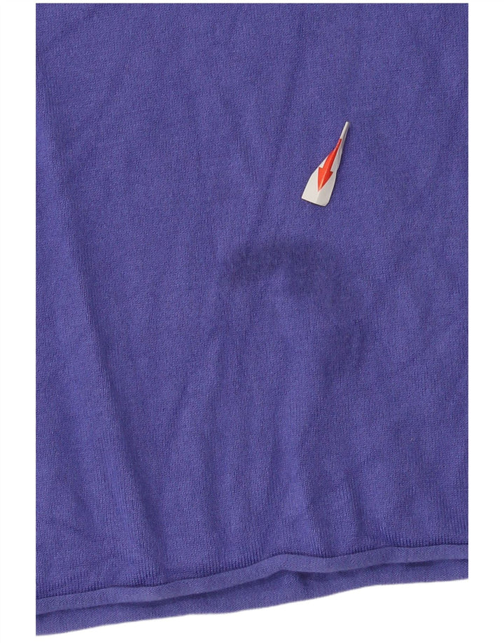 Zara Femme Top Manches Longues UK 8 Small Violet Viscose