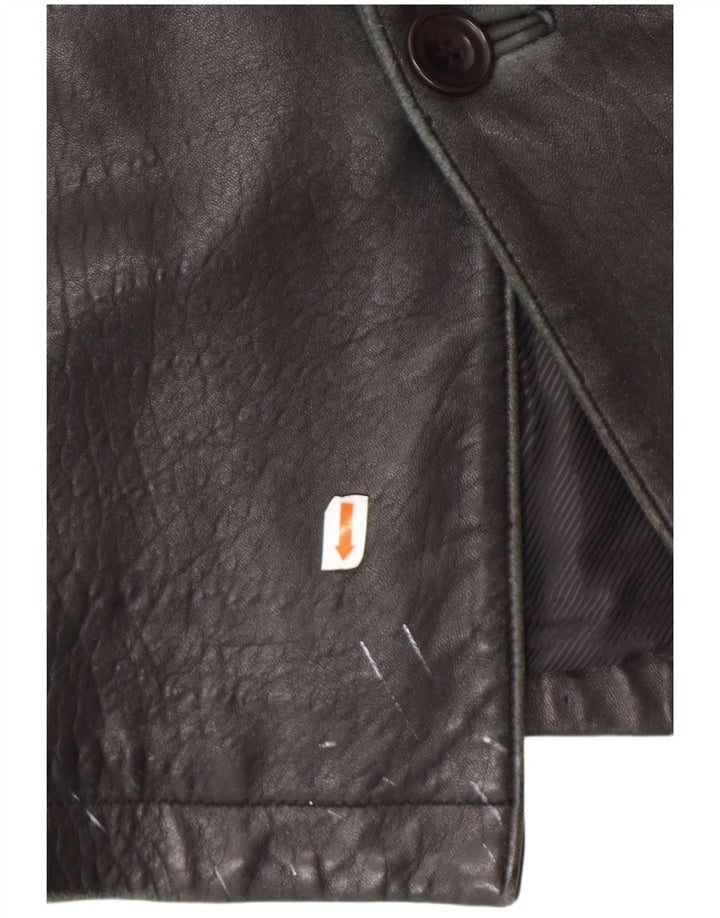 SUMMIT Manteau en cuir pour homme UK 42 XL Cuir noir