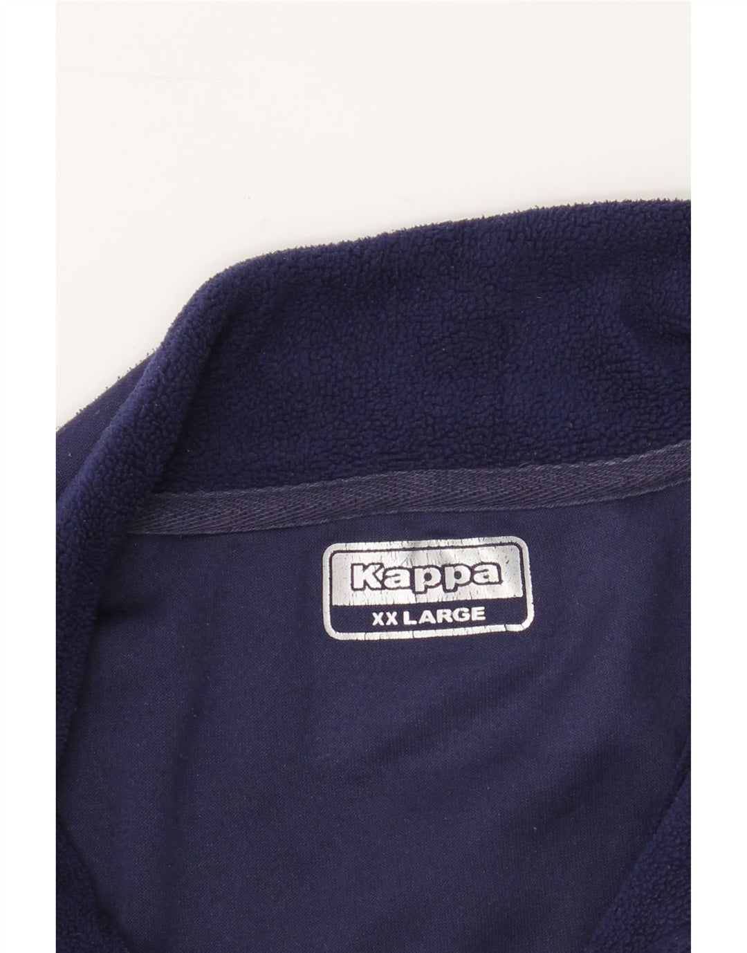 KAPPA Mens Fleece Jacket UK 44 2XL Navy Blue Vintage Kappa and Second-Hand Kappa from Messina Hembry 