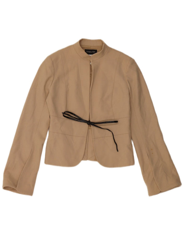 PATRIZIA PEPE Veste Blazer Femme IT 40 Petite Laine Beige