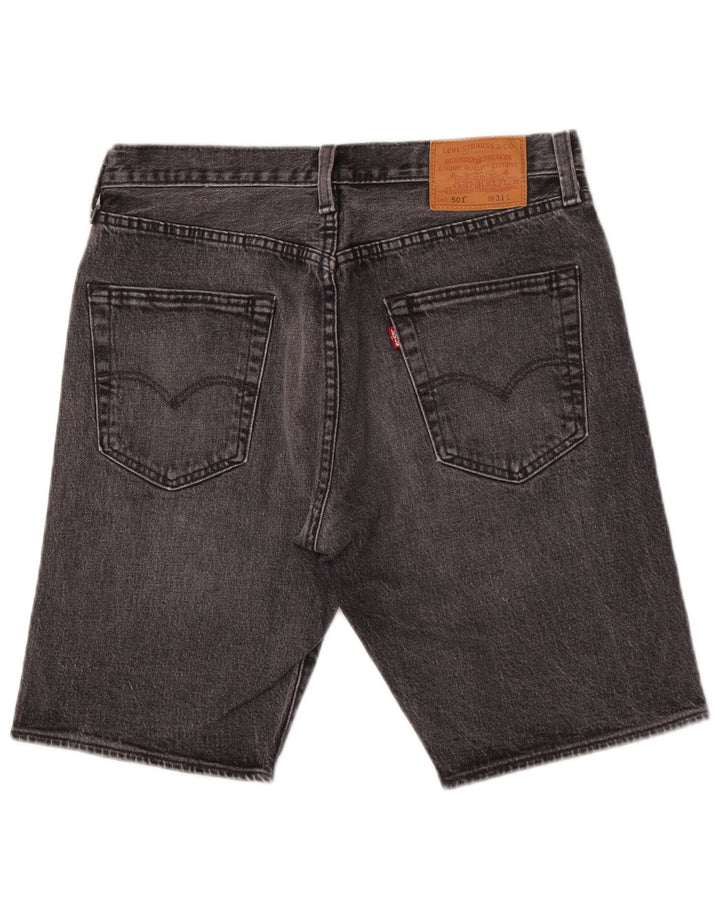 Levi's Short en Jean 501 W31 Homme Gris Moyen Coton