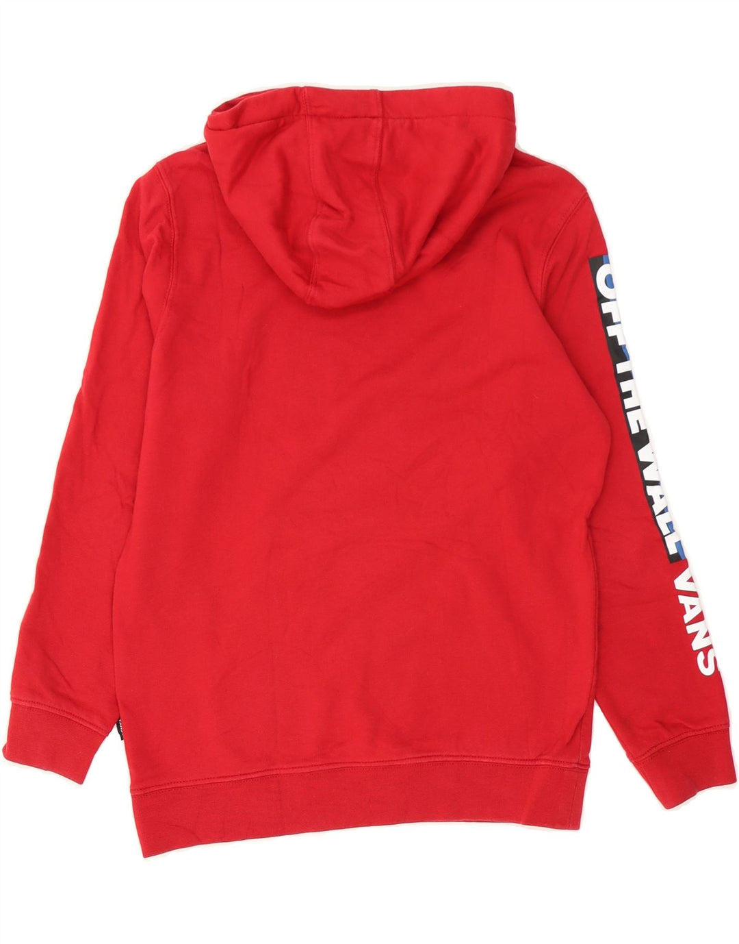 VANS Womens Graphic Hoodie Jumper UK 14 Medium Red Cotton Vintage Vans and Second-Hand Vans from Messina Hembry 