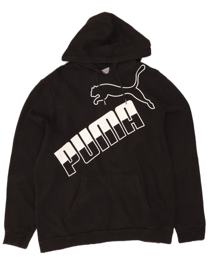 PUMA Sweat à capuche graphique pour homme, grand, noir