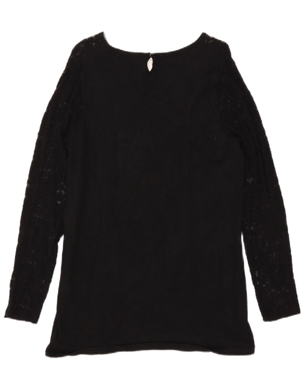 Marks & Spencer Pull à col rond pour femme UK 12 Noir moyen