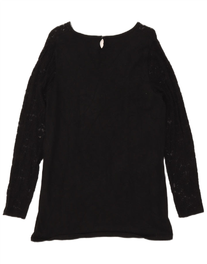 Marks & Spencer Pull à col rond pour femme UK 12 Noir moyen