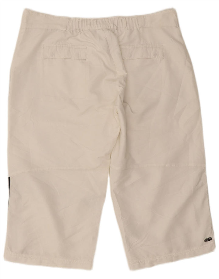 Adidas Bermuda Femme UK 18 XL W34 Blanc Polyester