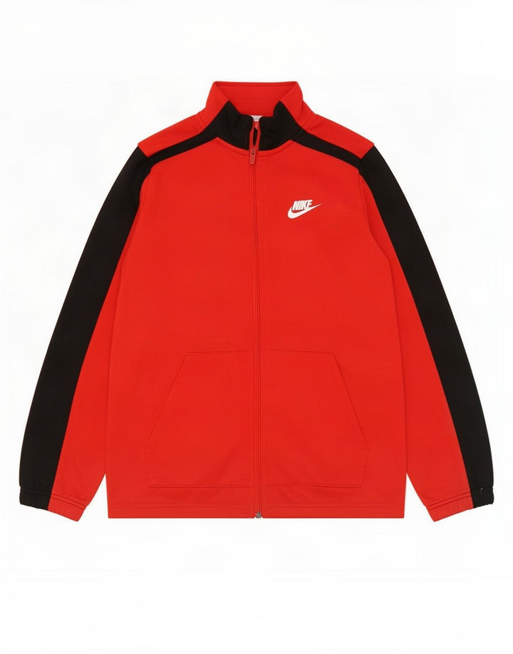 Veste de survêtement Nike Graphic pour garçon, 10-11 ans, rouge moyen, colour block