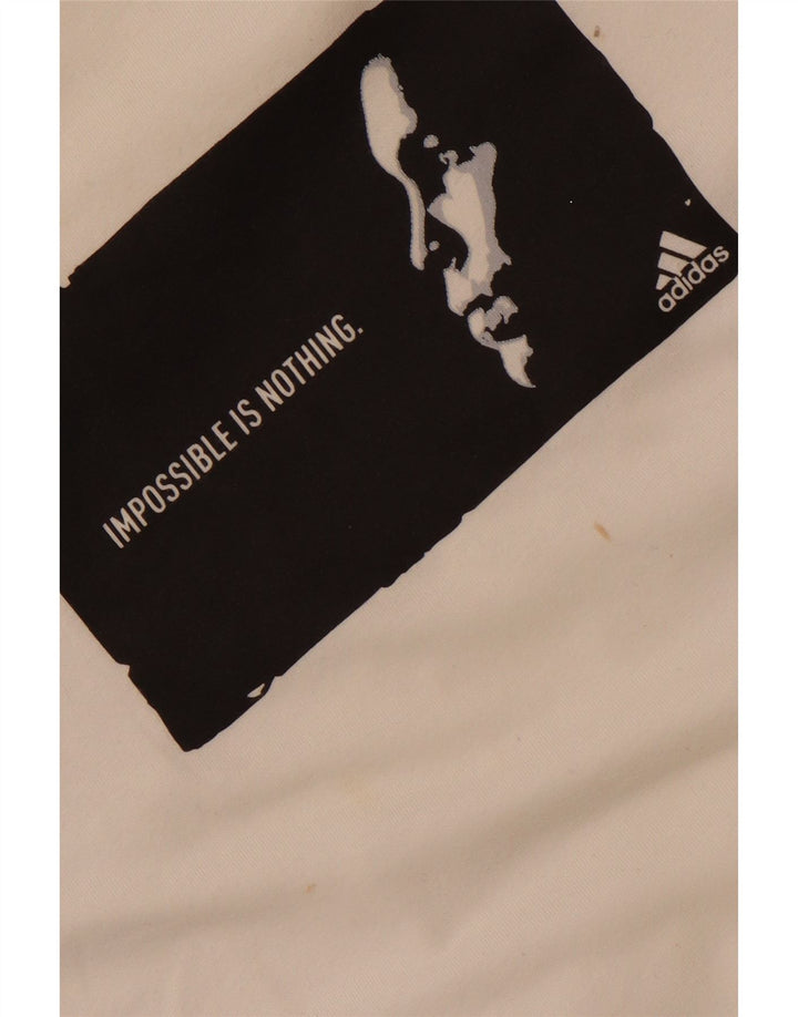 ADIDAS T-shirt graphique pour hommes, grand coton blanc