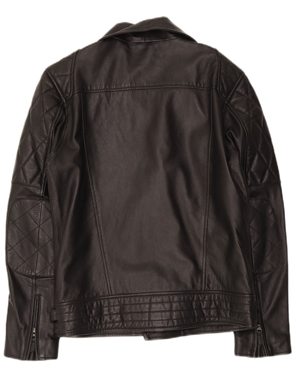 Bertanni Veste de motard en cuir pour homme UK 38 Medium Noir