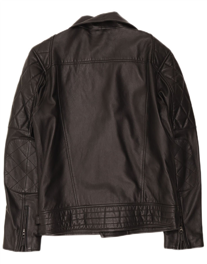 Bertanni Veste de motard en cuir pour homme UK 38 Medium Noir