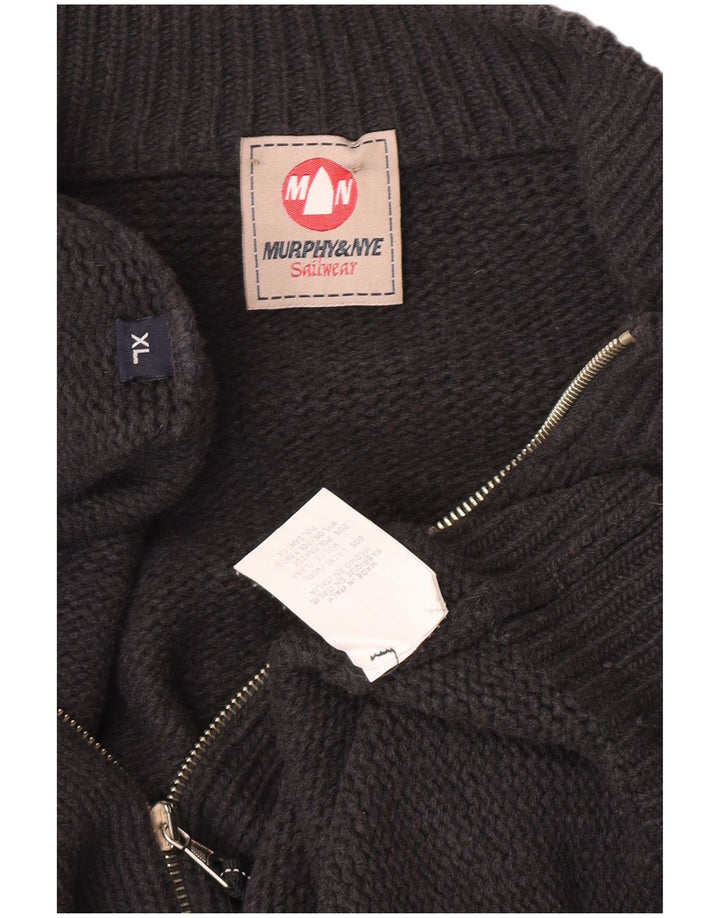 Murphy & Nye Cardigan Pull XL Gris Laine Homme