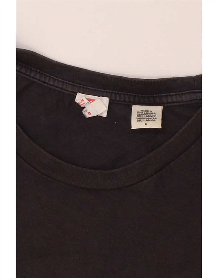 LEVI'S Womens T-Shirt Top UK 14 Medium Black Cotton Vintage Levi's and Second-Hand Levi's from Messina Hembry 