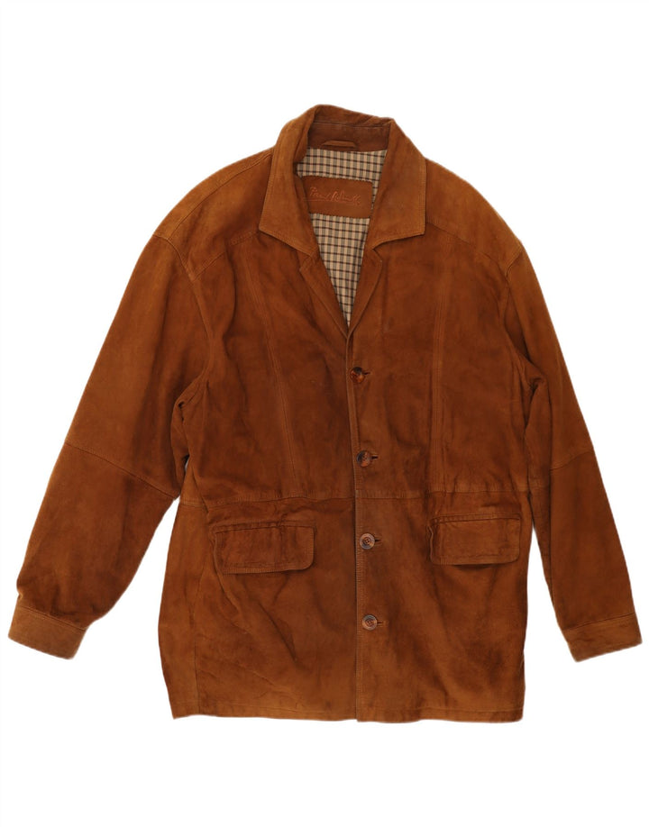 PAUL SMITH Veste en Daim Homme IT 50 Grand Cuir Marron