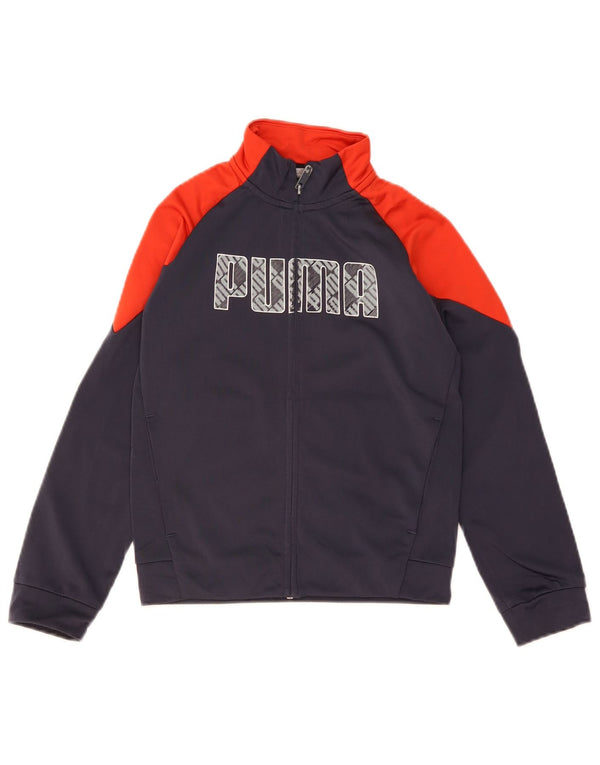 Puma Veste de Survêtement Graphique Garçon 9-10 Ans Bleu Marine Colorblock