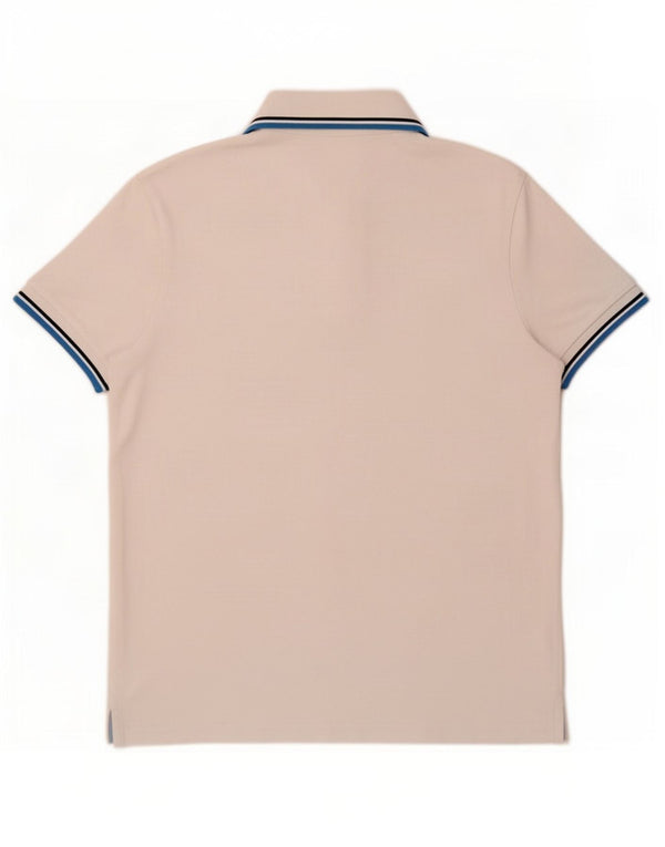 Diadora Polo Homme Large Blanc Rayé Coton