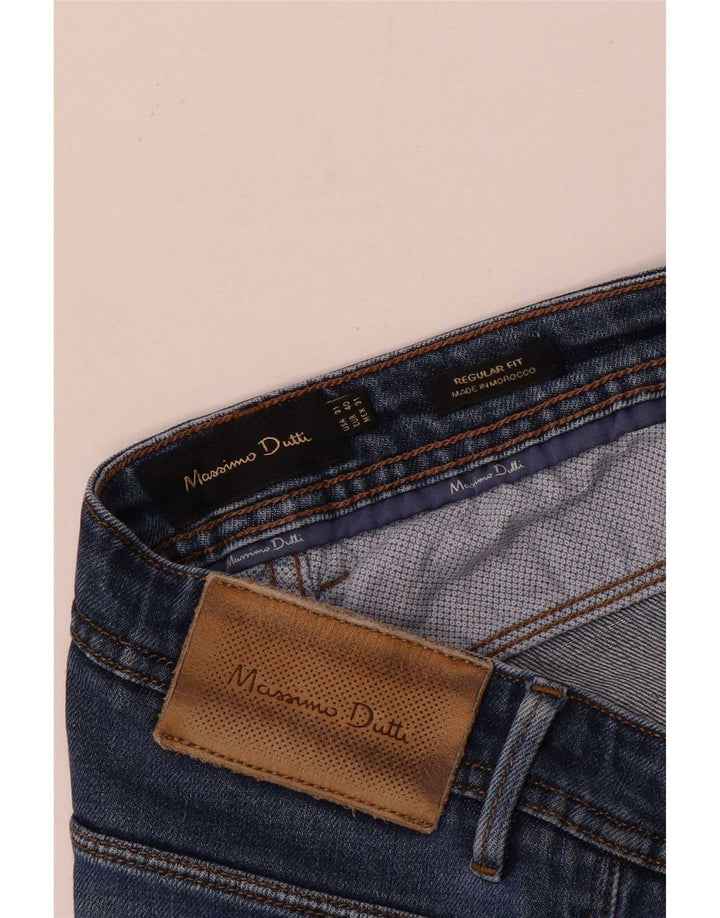 Massimo Dutti Jean droit coupe droite pour homme EU 40 Medium W31 L30 Bleu