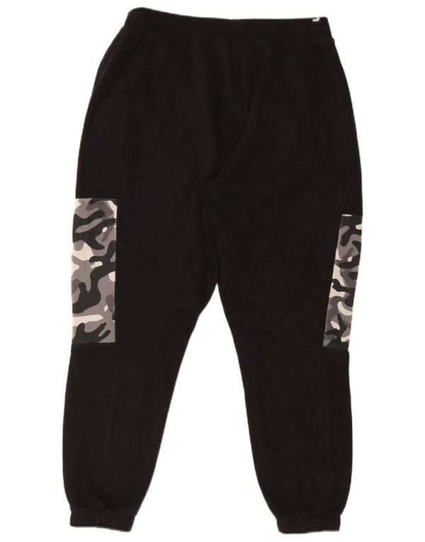 PUMA Pantalon de survêtement graphique pour hommes, jogging en coton camouflage noir, grand modèle