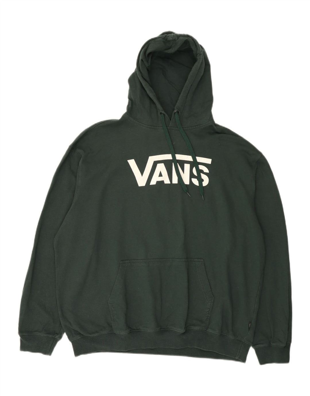 Vans Pull à capuche graphique XL en coton vert pour homme