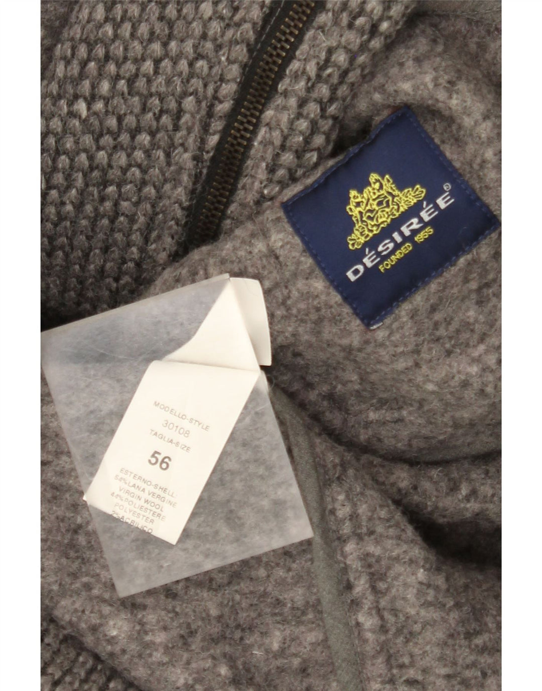 Desiree Duffle Coat à capuche pour femme IT 56 3XL Gris Laine