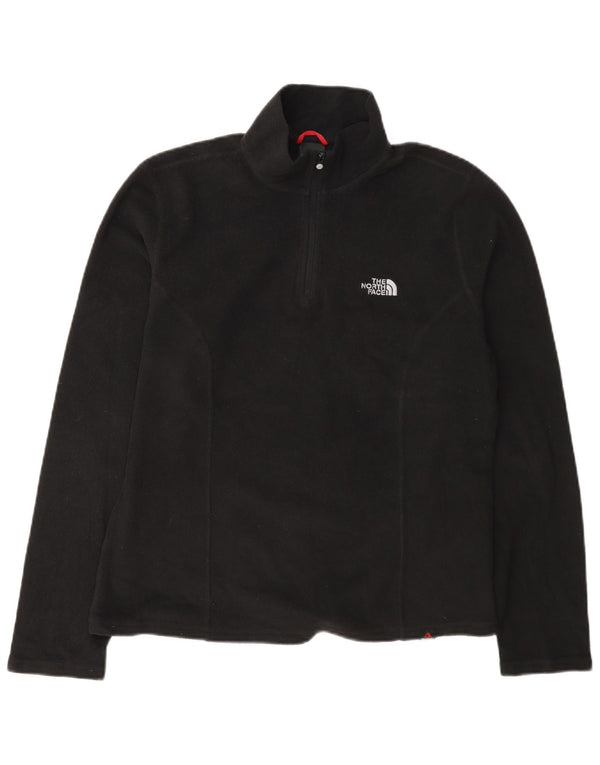 The North Face Pull polaire à col zippé pour femme UK 14 Medium Noir Polyester