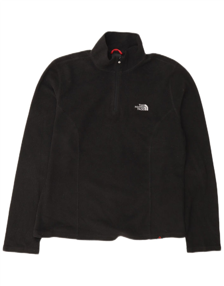 The North Face Pull polaire à col zippé pour femme UK 14 Medium Noir Polyester