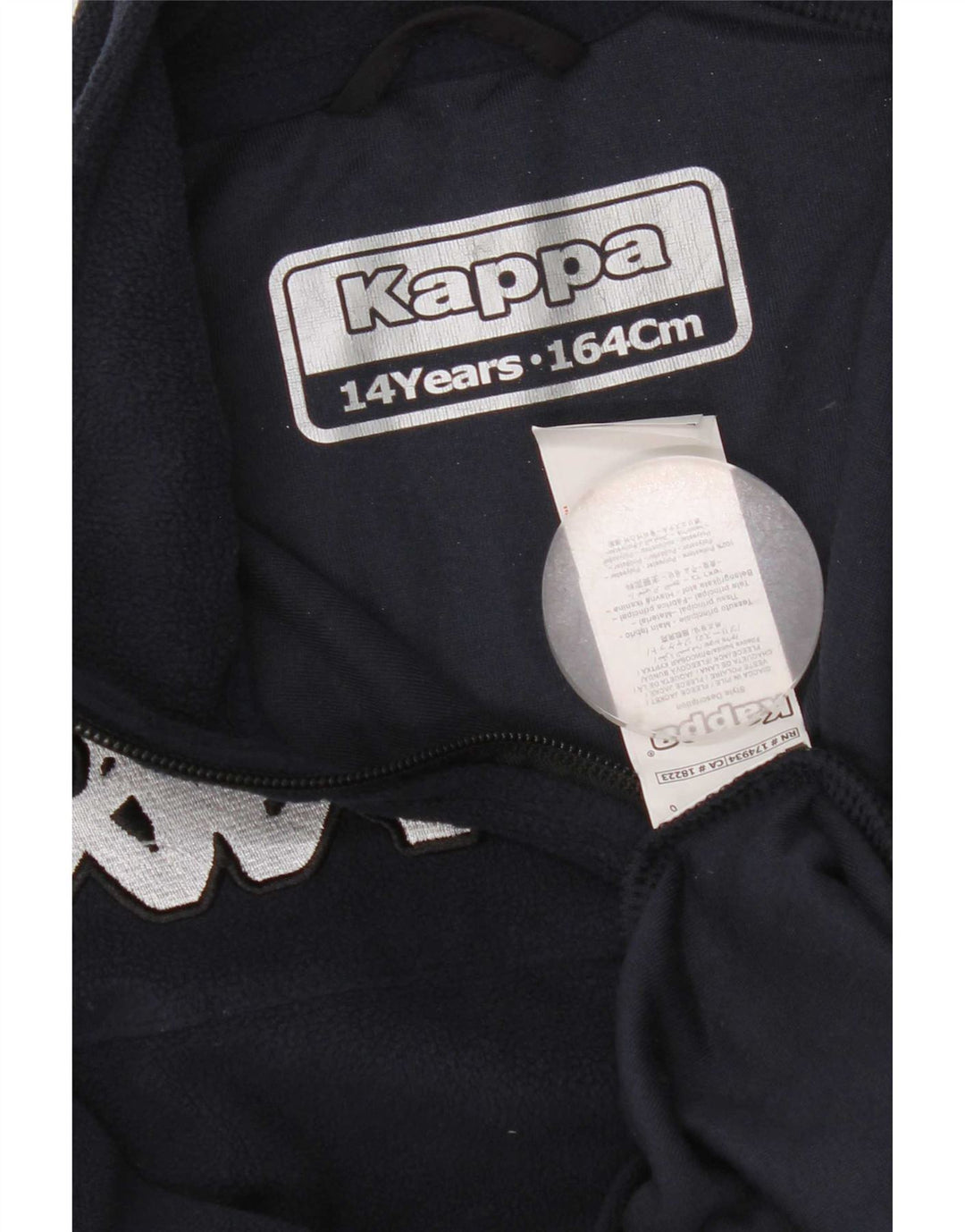 Kappa Pull Polaire Col Zippé Garçon 13-14 ans Bleu Marine Polyester
