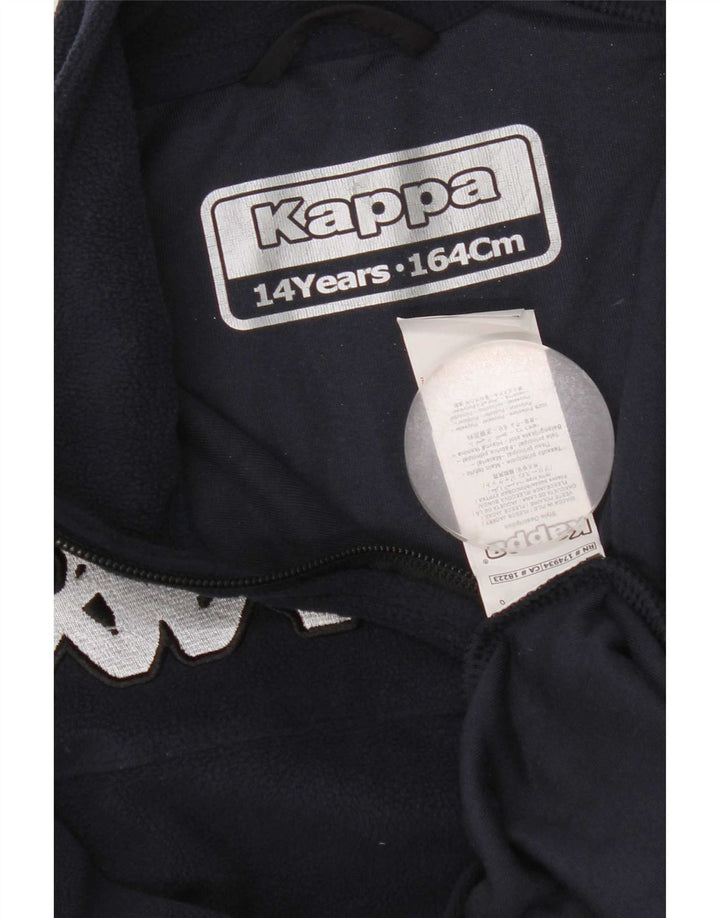 Kappa Pull Polaire Col Zippé Garçon 13-14 ans Bleu Marine Polyester
