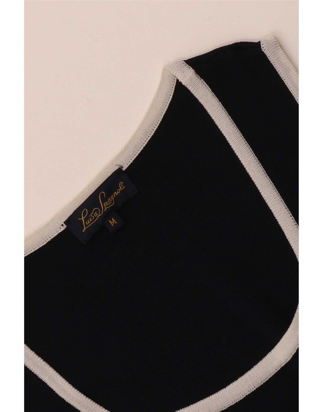 Luisa Spagnoli Robe droite sans manches pour femme UK 12 Bleu marine moyen