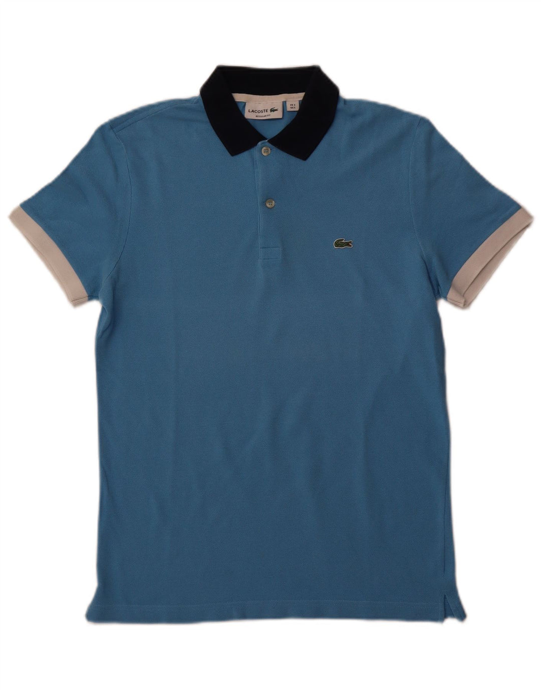 LACOSTE Polo Regular Fit Homme Taille 3 Petit Bleu Coton
